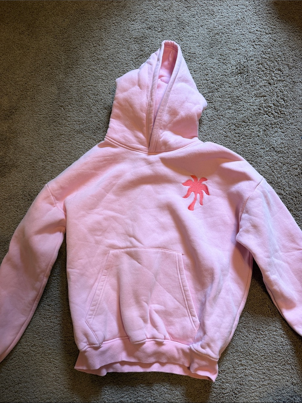 Pink Palm puff sweatshirt